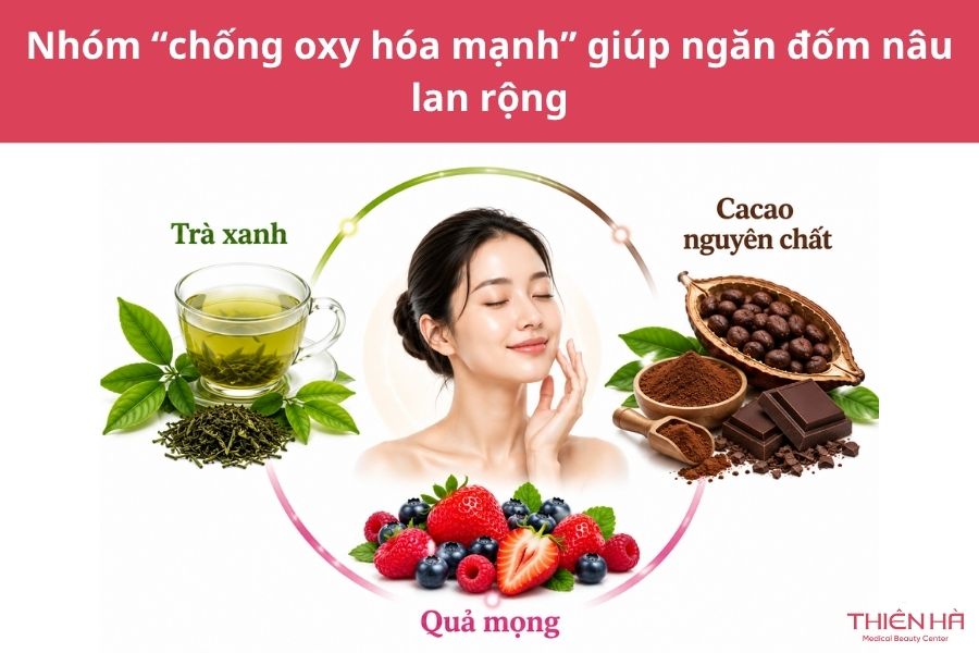 Nhóm “chống oxy hóa mạnh” giúp ngăn đốm nâu lan rộng