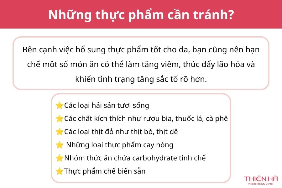 Những thực phẩm nào cần tránh?