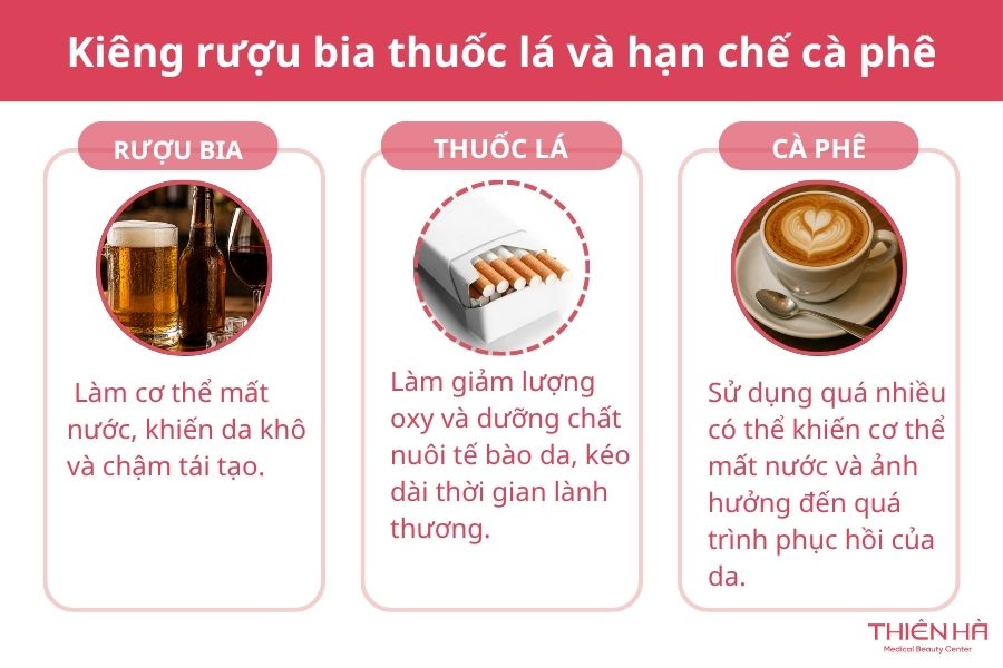Kiêng rượu, bia, thuốc lá và hạn chế cà phê