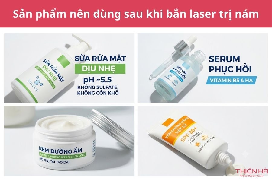 Sản phẩm nên dùng sau khi bắn laser trị nám