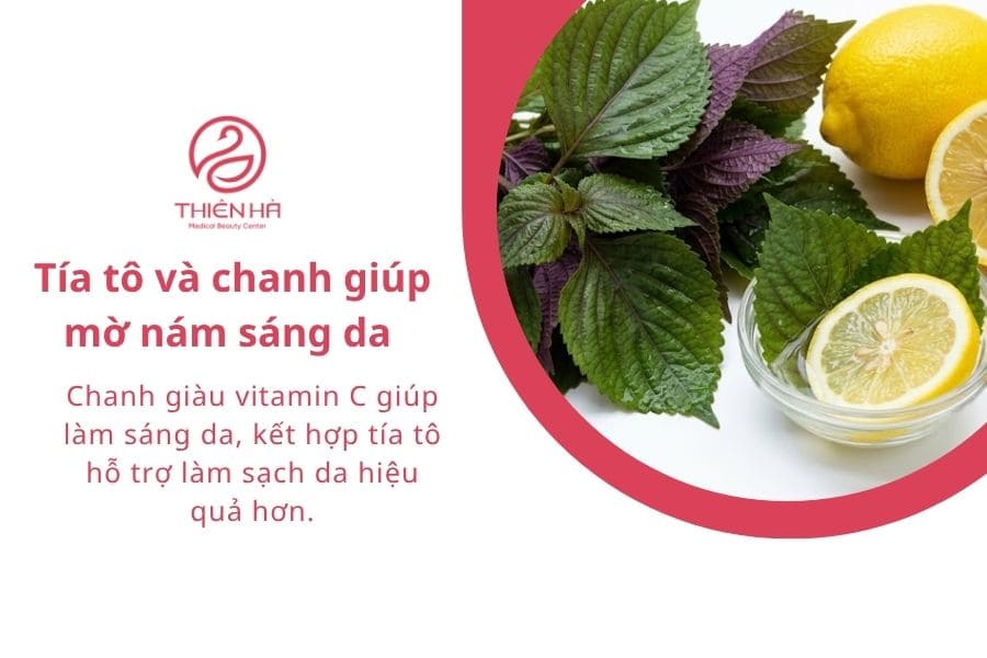 Cách trị nám bằng lá tía tô: 7 công thức dễ làm tại nhà 7 Lá tía tô và chanh giúp làm sáng da, mờ nám