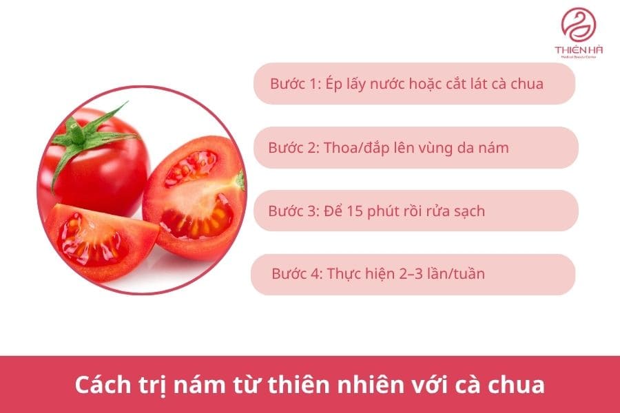 Cách trị nám từ thiên nhiên với cà chua
