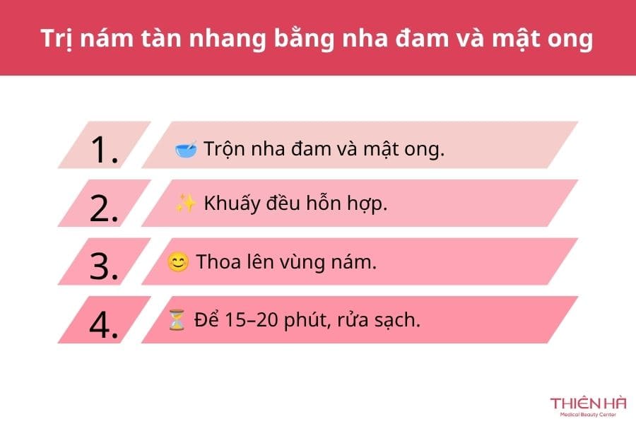 Cách trị nám và tàn nhang bằng nha đam: 7 cách dễ làm 3 Cách trị nám tàn nhang bằng nha đam và mật ong