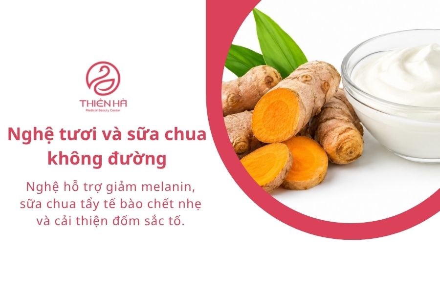 Nghệ tươi và sữa chua không đường