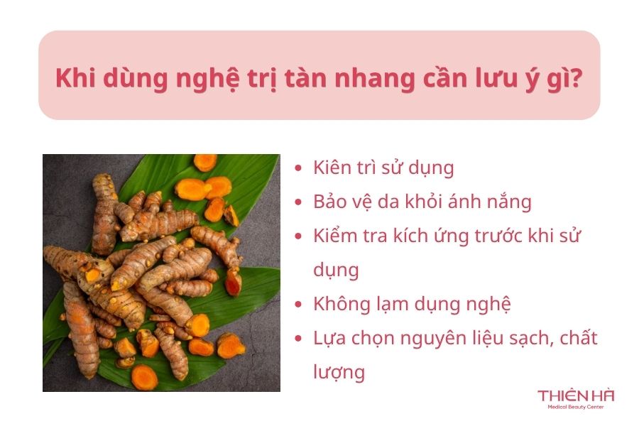 Cách trị tàn nhang bằng nghệ: 5 công thức đơn giản, hiệu quả 7 Khi dùng nghệ trị tàn nhang cần lưu ý gì?