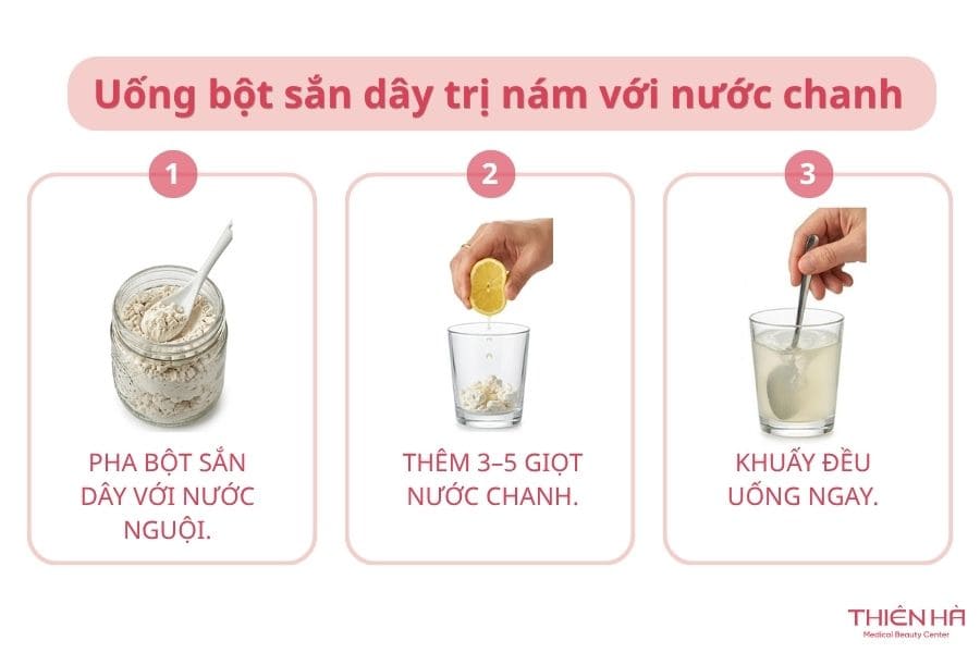 Cách uống bột sắn dây trị nám: 6 cách đơn giản tại nhà 3 Bí quyết uống bột sắn dây trị nám với nước chanh (tăng sáng da tự nhiên)