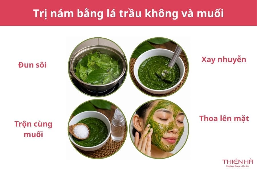 Điều trị nám bằng lá trầu không: Hướng dẫn từ A–Z hiệu quả 4 Cách trị nám bằng lá trầu không và muối