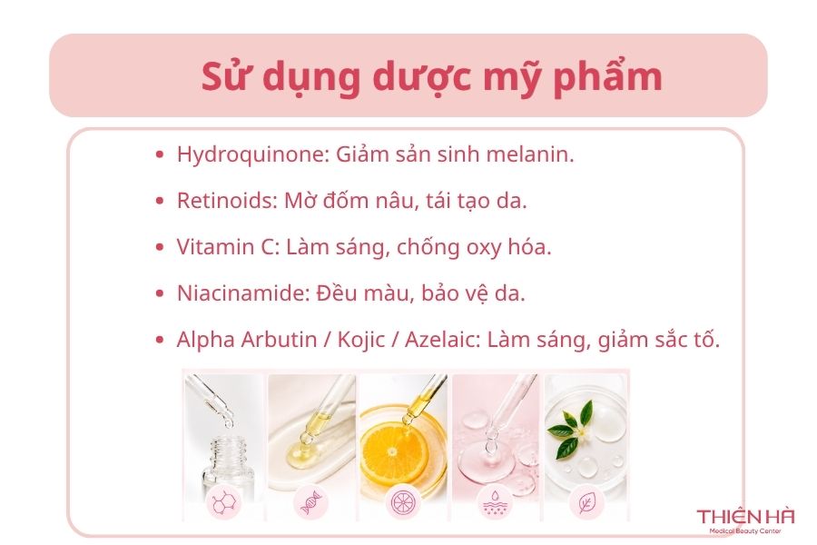 Đồi mồi ở tay: Nguyên nhân, có nguy hiểm không, cách trị 6 Sử dụng dược mỹ phẩm