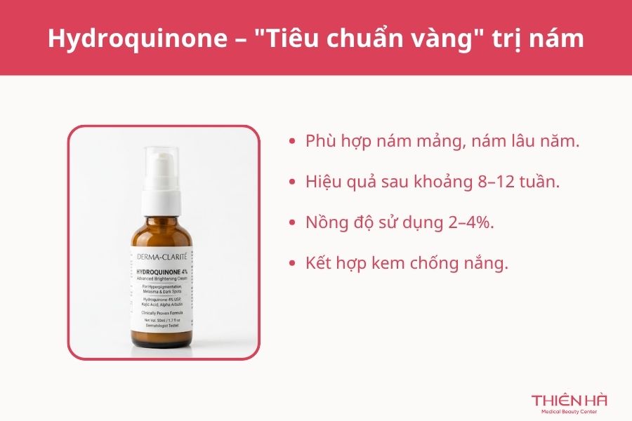 Hydroquinone – "Tiêu chuẩn vàng" trị nám