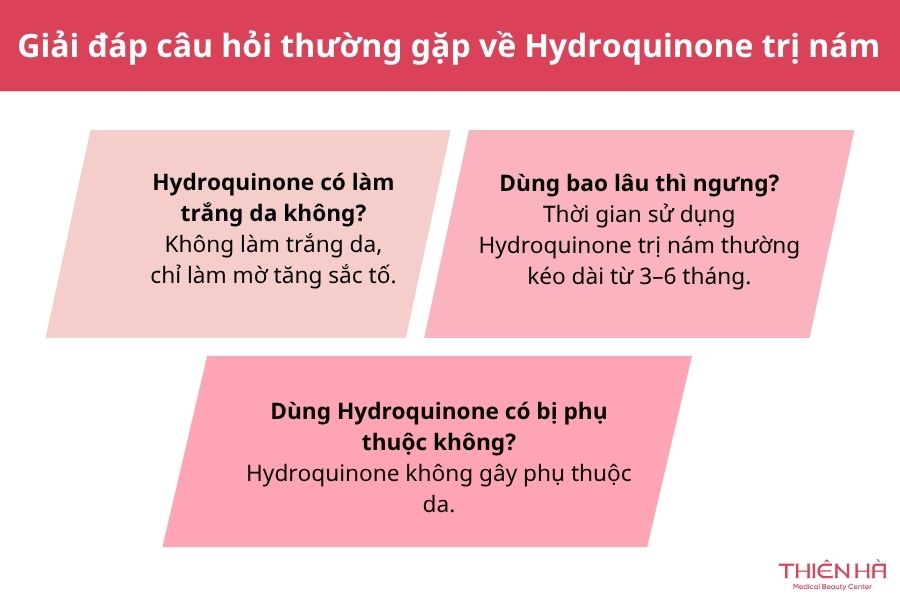 Giải đáp câu hỏi thường gặp về Hydroquinone trị nám
