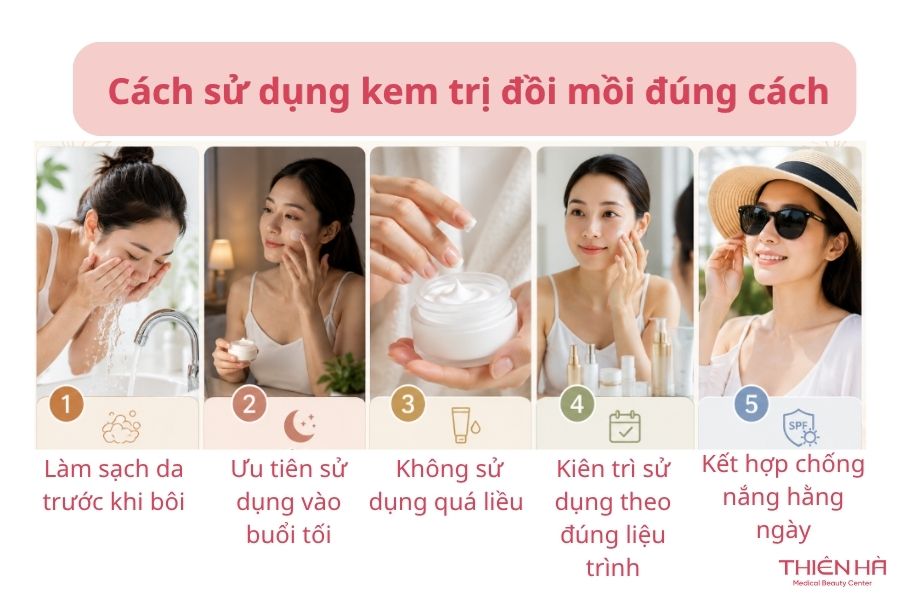 Hướng dẫn cách sử dụng kem trị đồi mồi đúng cách