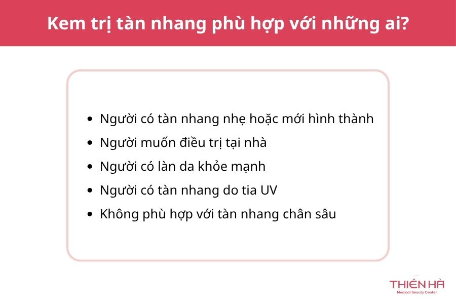 Kem trị tàn nhang phù hợp với những ai? 