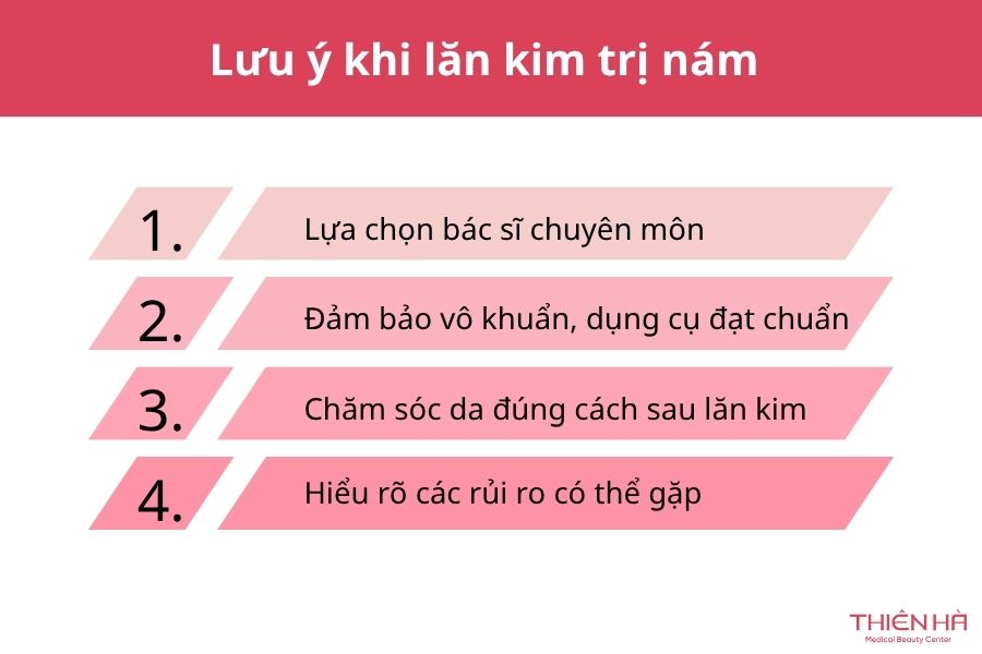 Những lưu ý quan trọng khi lăn kim trị nám