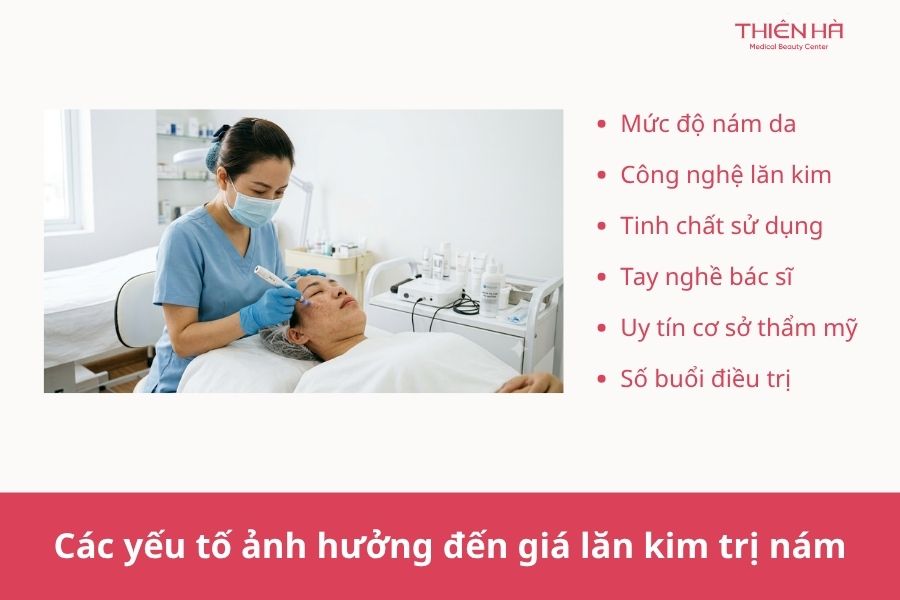 Các yếu tố ảnh hưởng đến giá lăn kim trị nám