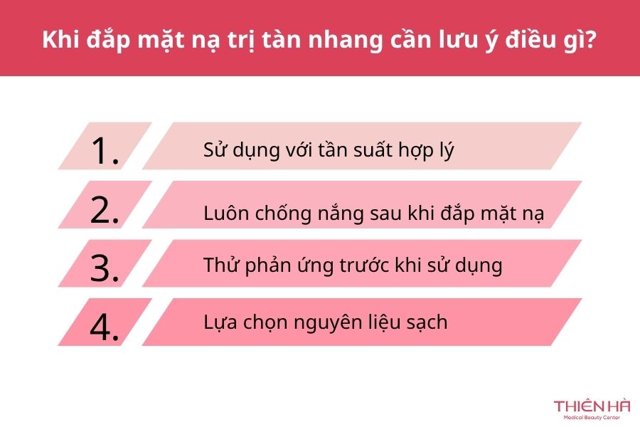 Khi đắp mặt nạ tự nhiên trị tàn nhang cần lưu ý điều gì? 