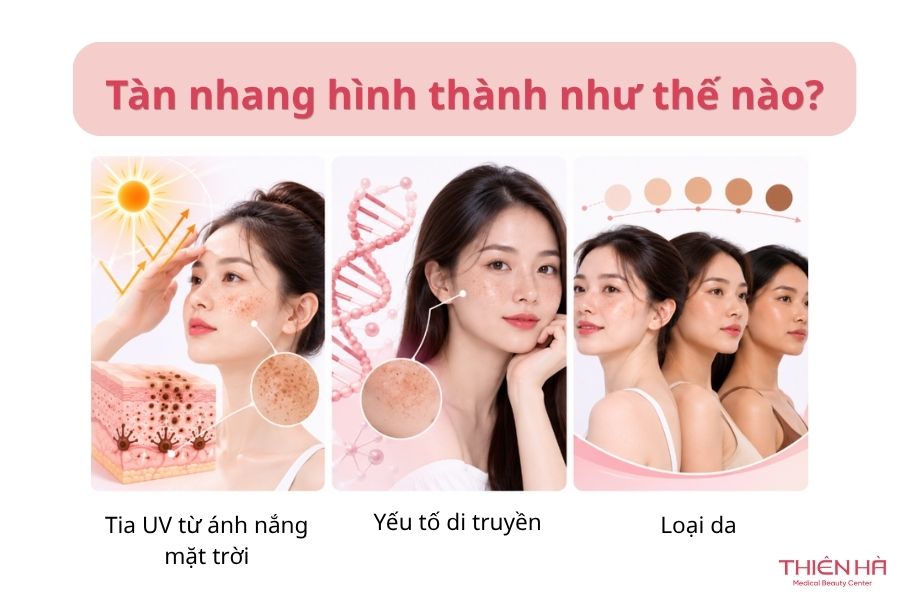 Tàn nhang hình thành như thế nào?