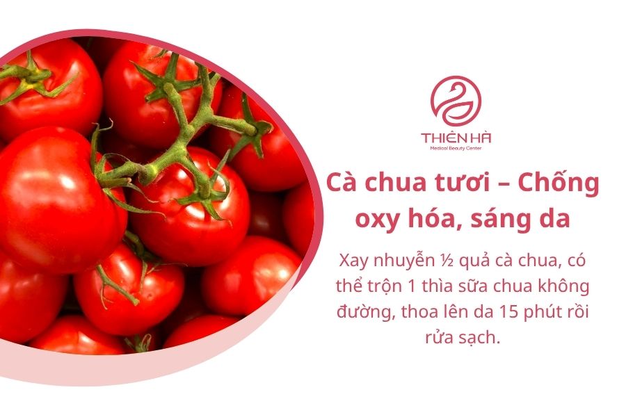 Cà chua tươi – Bổ sung chất chống oxy hóa cho làn da xỉn màu
