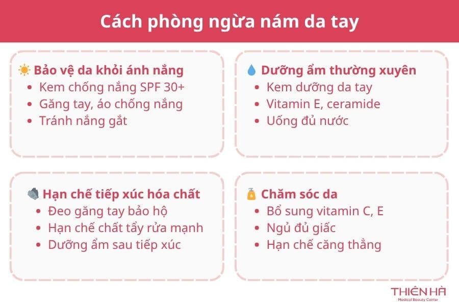 Cách phòng ngừa nám da tay