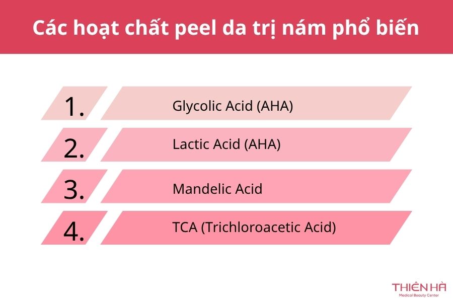 Peel da trị nám là gì? Tất cả thông tin về hiệu quả, giá cả 5 Các hoạt chất peel da trị nám phổ biến