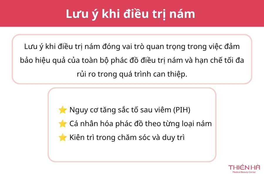 Lưu ý khi điều trị nám 