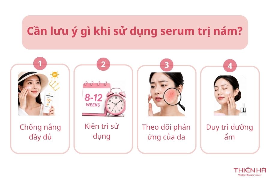 Cần lưu ý gì khi sử dụng serum trị nám? 