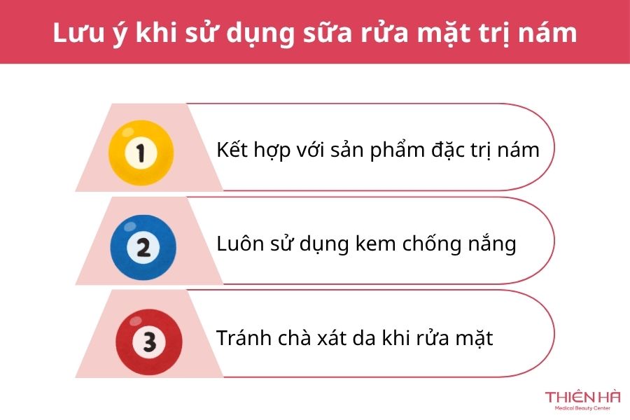 Lưu ý khi sử dụng sữa rửa mặt trị nám 