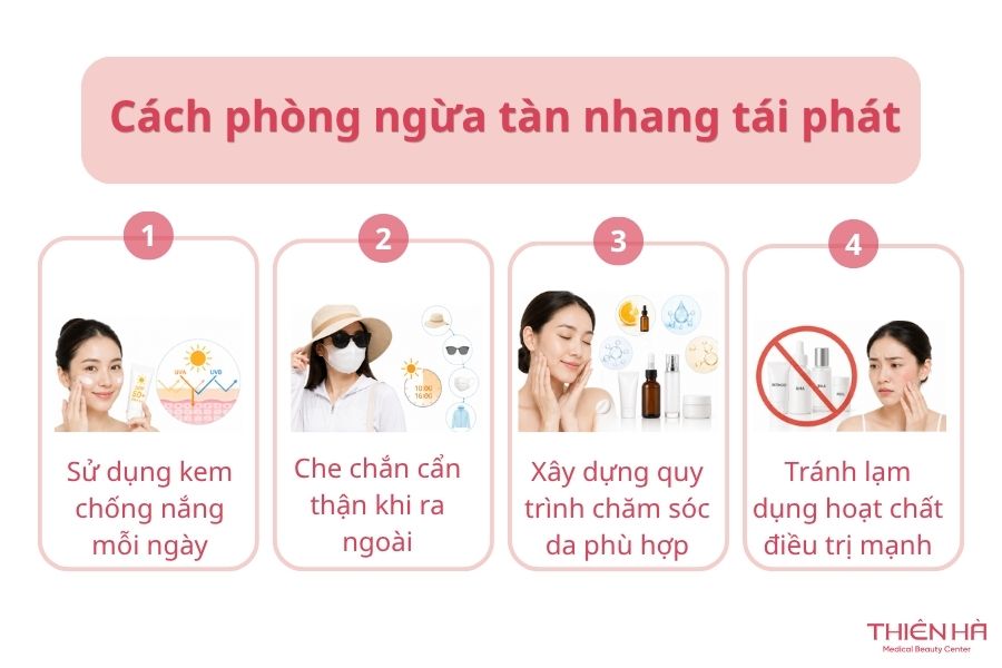 Cách phòng ngừa tàn nhang tái phát