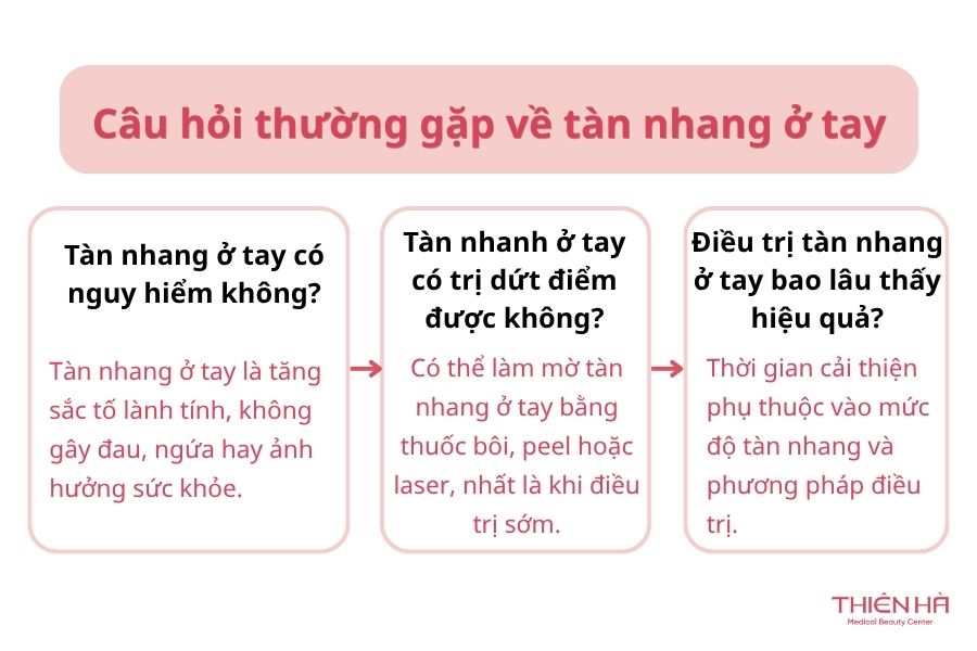 Câu hỏi thường gặp về tàn nhang ở tay
