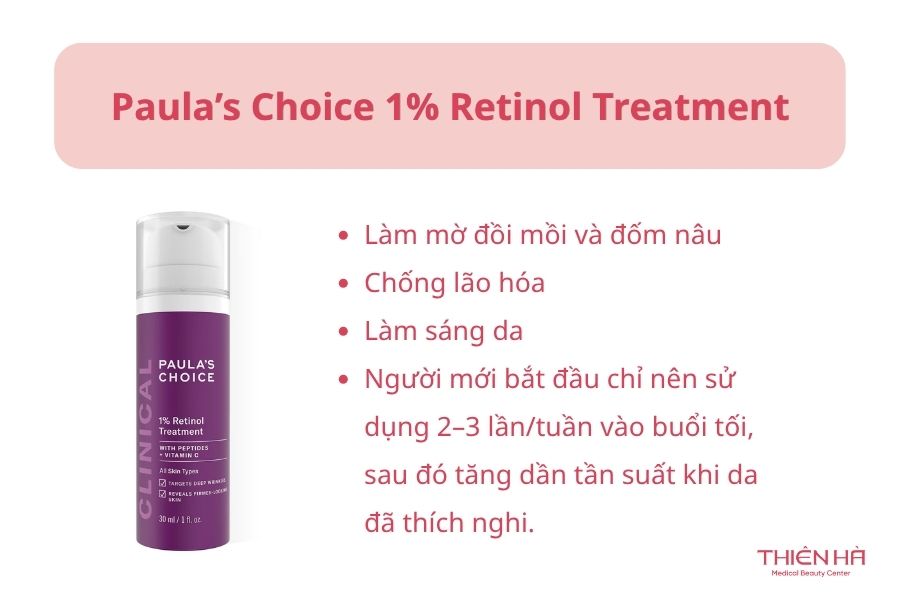 Paula’s Choice 1% Retinol Treatment: Tái tạo da, giảm sắc tố