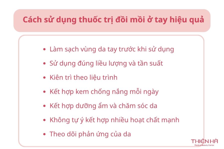 Cách sử dụng thuốc trị đồi mồi ở tay hiệu quả