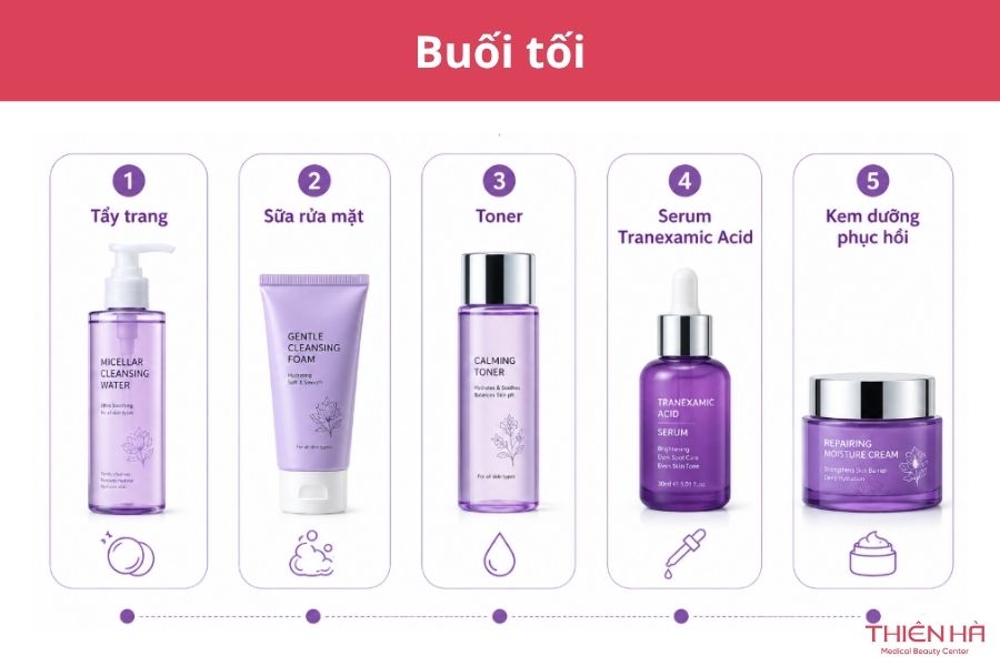 Quy trình chăm sóc da khoa học vào buối tối