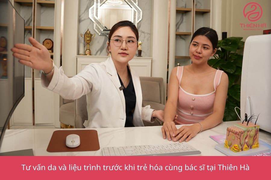 Trẻ hóa da ở đâu uy tín? Tiêu chí và địa chỉ trẻ hóa tốt tại Hà Nội 9 Quy trình soi da phân tích mức độ lão hóa trước khi thực hiện liệu trình