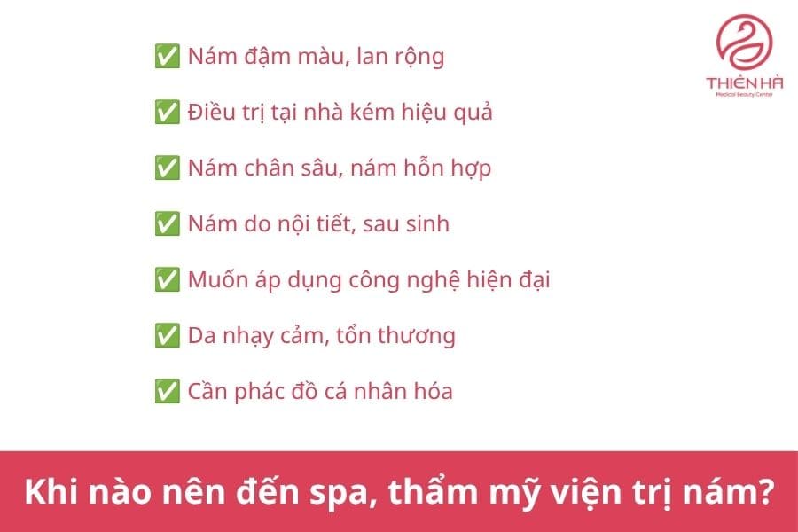 Khi nào nên đến spa thẩm mỹ viện trị nám 