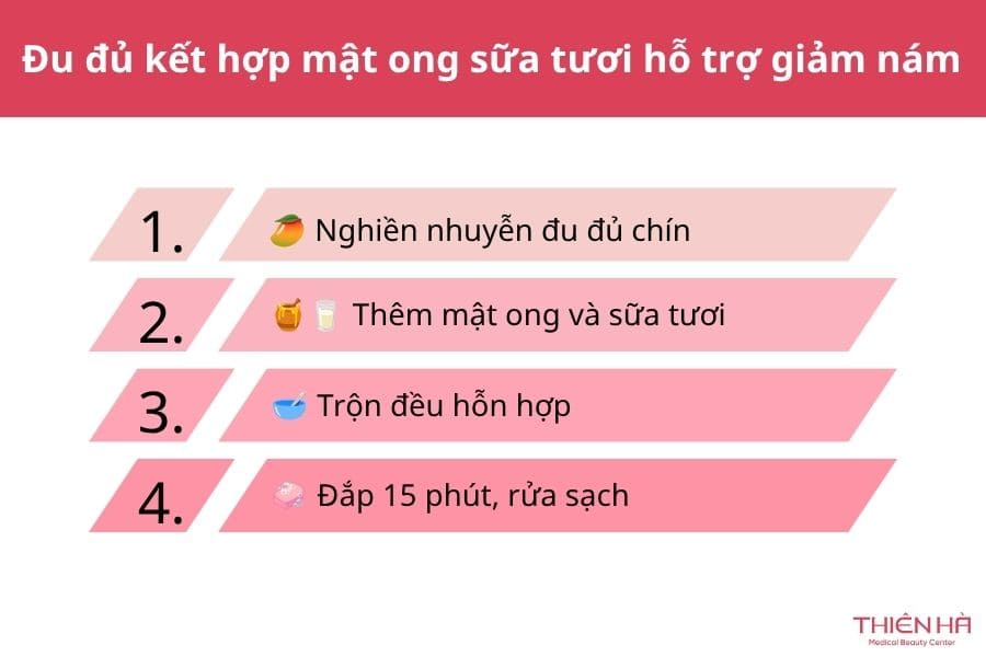 Trị nám bằng đu đủ chín tại nhà: Cách làm đơn giản, dễ áp dụng 3 Giải pháp cải thiện nám với đu đủ chín kết hợp mật ong, sữa tươi