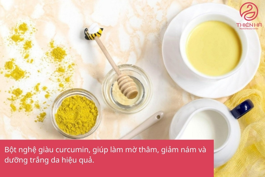 Làm trắng da bằng nghệ và sữa tươi sẽ cho hiệu quả trắng sáng vượt trội