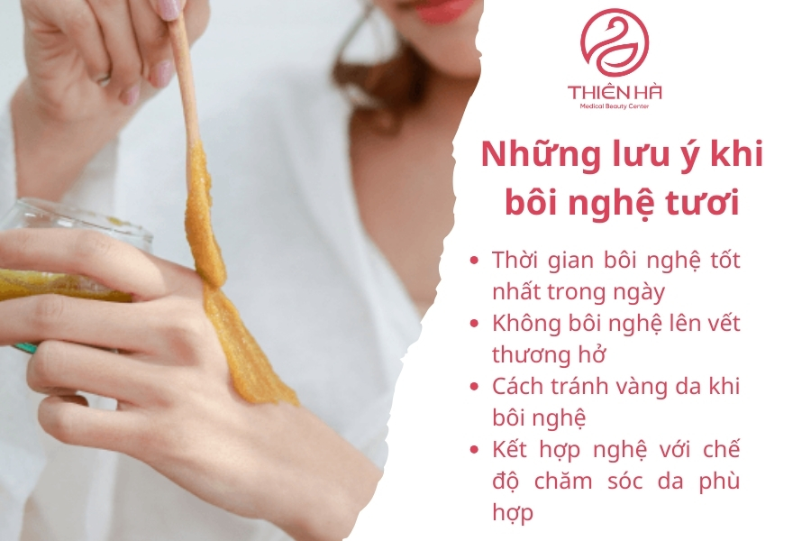 Lưu ý phải biết khi sử dụng nghệ trị thâm