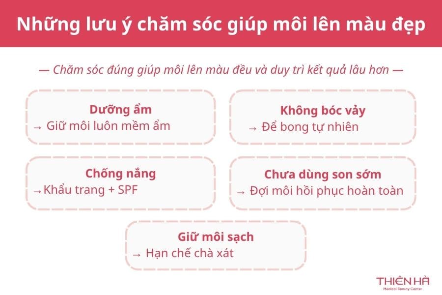 Khử thâm môi kiêng ăn gì? Chế độ ăn giúp môi nhanh hồi phục 4 Những lưu ý chăm sóc giúp môi lên màu đẹp