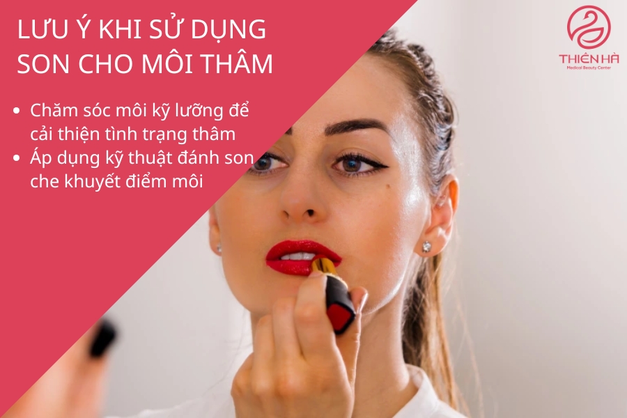 Lưu ý khi sử dụng son với người đã và đang bị thâm môi