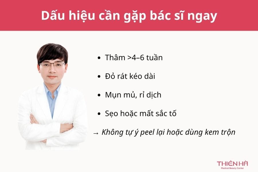 Khi nào tình trạng thâm sau peel ở mức nguy hiểm cần gặp bác sĩ ngay?