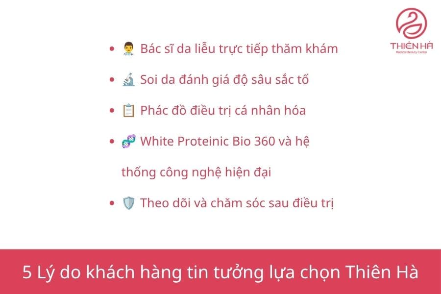 Thâm da là gì? Giải pháp điều trị và cải thiện sắc tố da hiệu quả 6 Giới thiệu Thẩm mỹ viện Thiên Hà - Địa chỉ trị thâm da uy tín tại Hà Nội