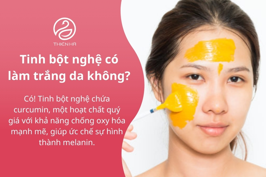 Tinh bột nghệ được sử dụng nhiều trong các công thức dưỡng trắng của chị em