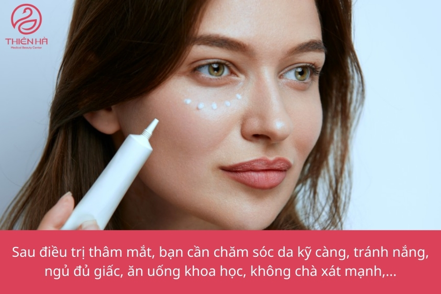 Chăm sóc da vùng mắt sau điều trị