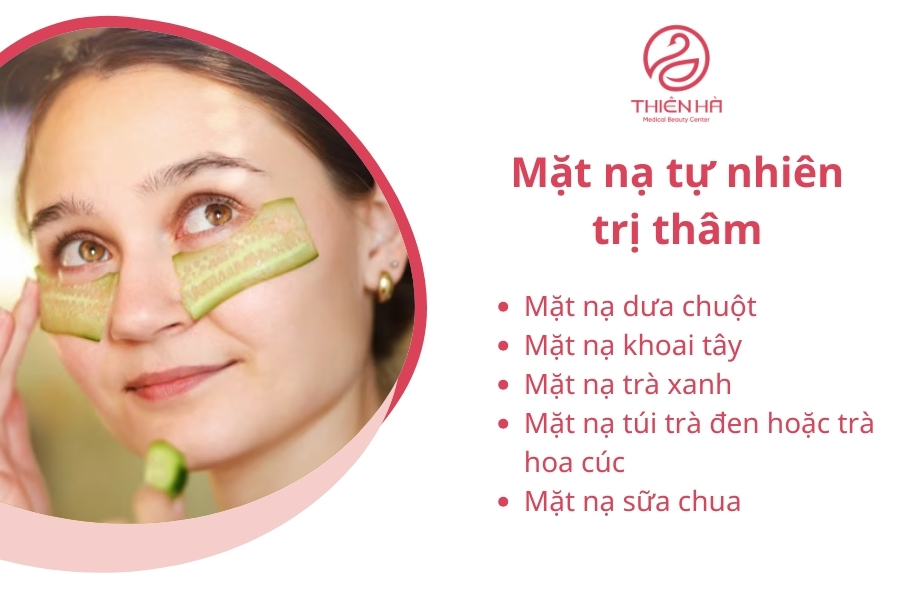 Hướng dẫn thực hiện mặt nạ dưa chuột trị thâm mắt.