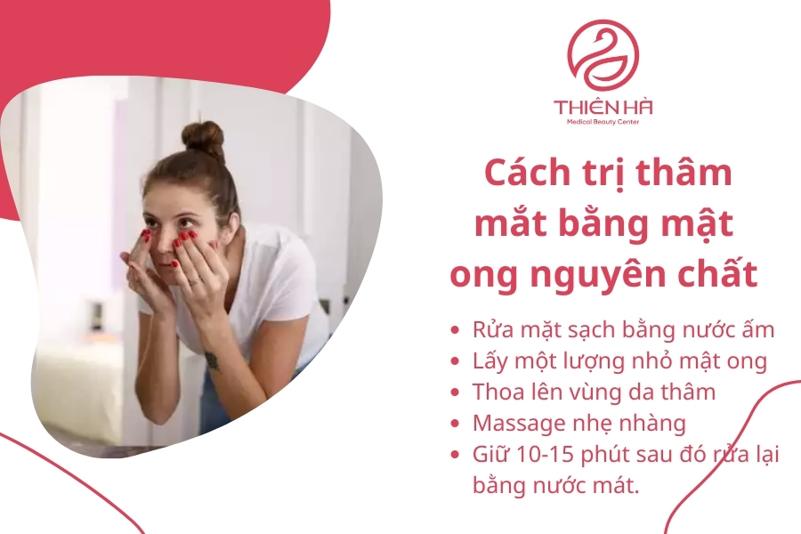 Các bước đơn giản đắp mật ong trị thâm mắt tại nhà