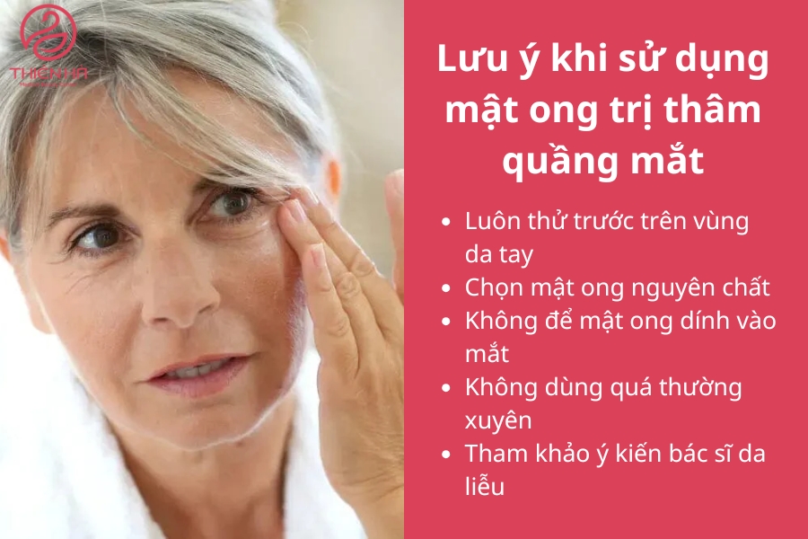 Kiểm tra phản ứng da trước khi dùng mật ong trị thâm quầng mắt