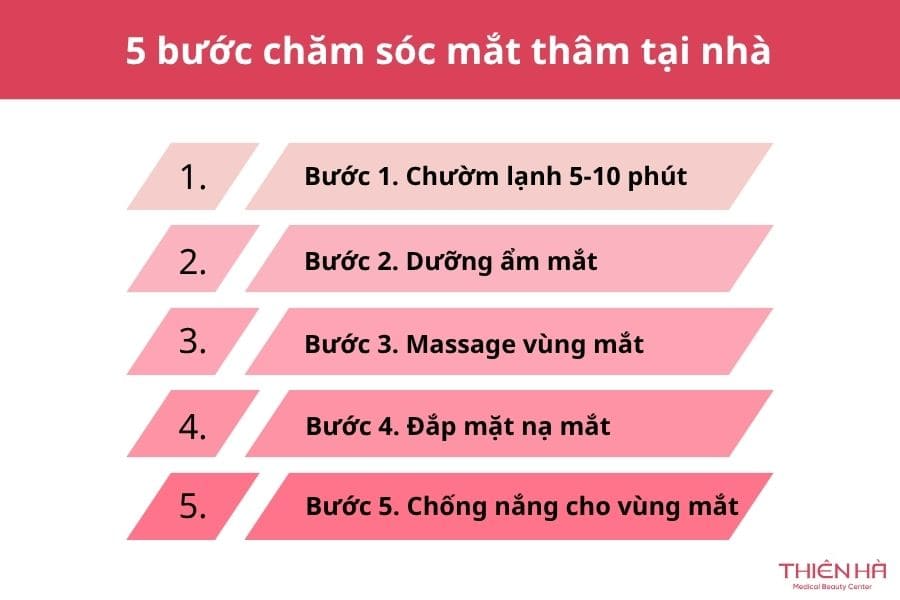 Mắt thâm là gì? Nguyên nhân, dấu hiệu và cách cải thiện hiệu quả 10 5 bước chăm sóc mắt thâm tại nhà