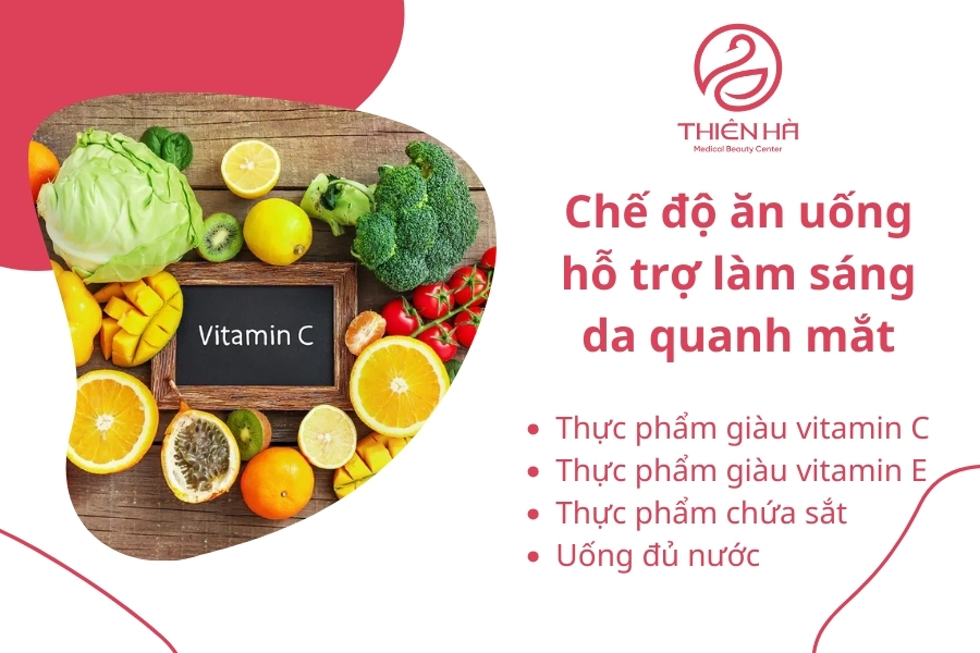 Các dưỡng chất trong thực phẩm giúp cải thiện mắt thâm từ bên trong 