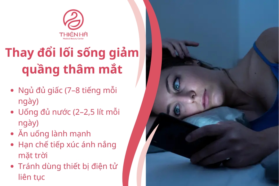 Cách thay đổi lối sống để giảm quầng thâm mắt 