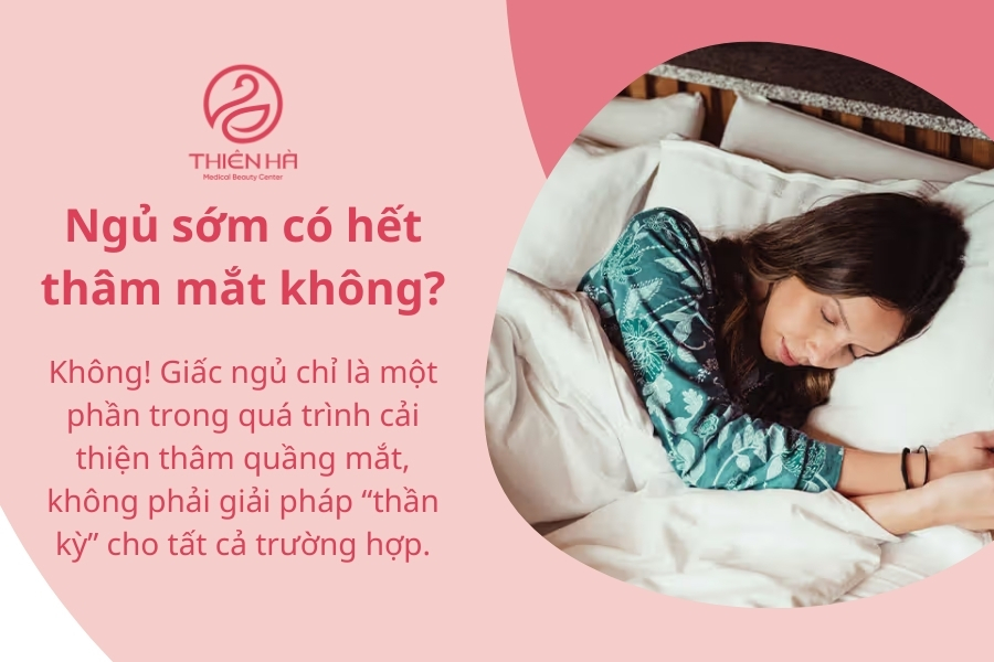 Ngủ sớm có thể cải thiện thâm mắt về lâu dài