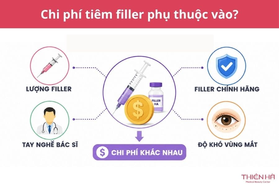 Tiêm thâm quầng mắt giá bao nhiêu? Bảng giá mới nhất 3 Tiêm filler trị quầng thâm mắt được áp dụng ở nhiều thẩm mỹ viện lớn nhỏ